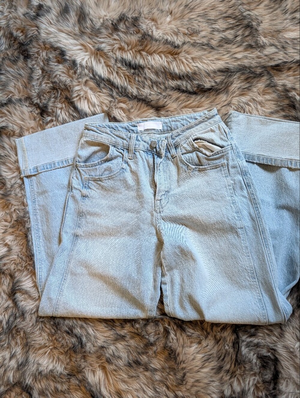 Vervet Light Blue Women’s High-Rise Jeans With Double Pocket Accent Size 25